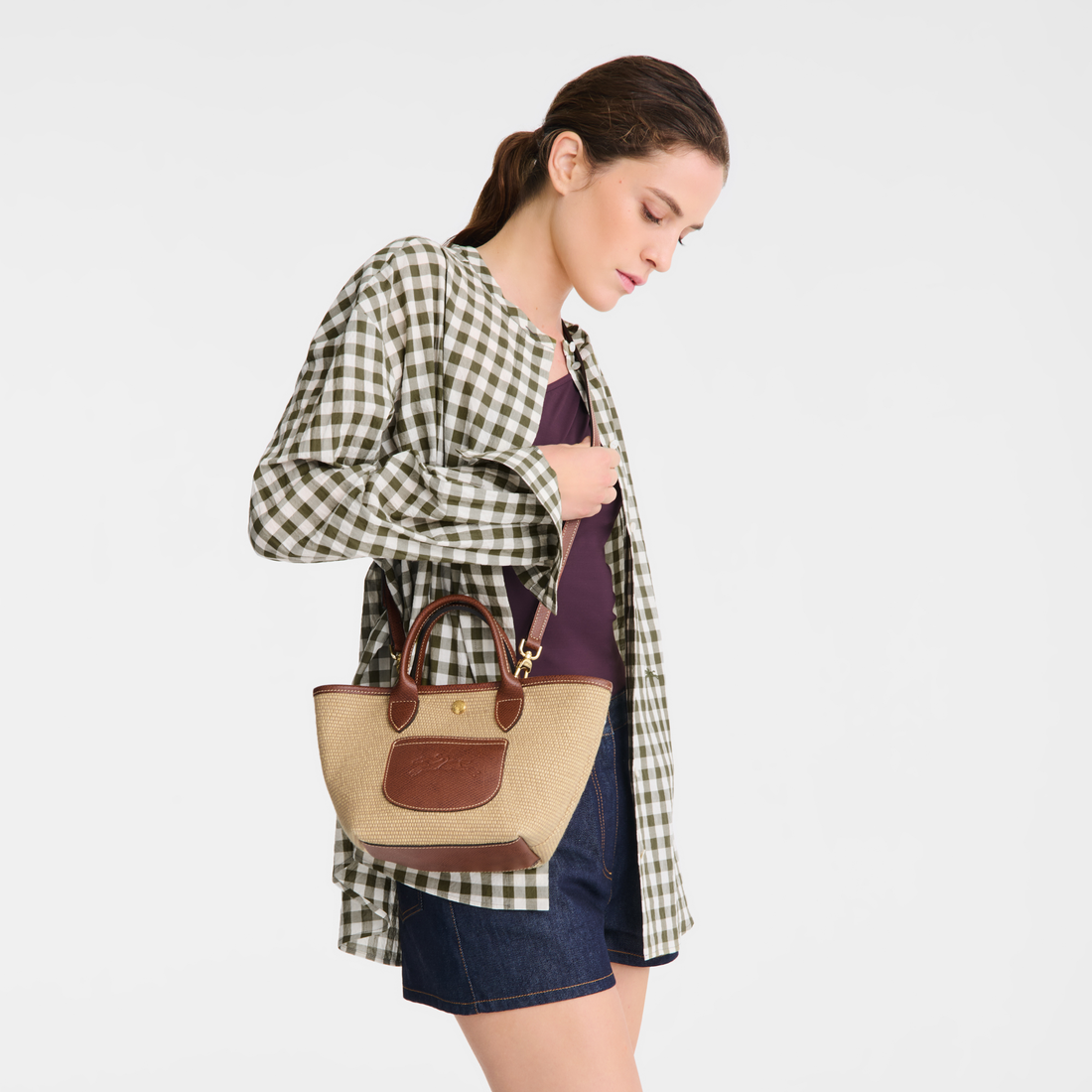 Longchamp Le Pliage Collection XS Basket bag                                                                                                    Brown - Canvas