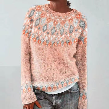 Olivia – Warm sweater with a classic woven pattern